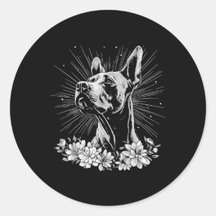 Great Dane Hund Lover Retro Stil Tattoo _1 Runder Aufkleber