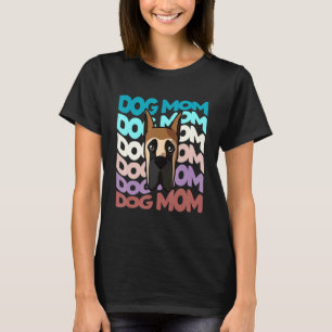 Great Dane Hund Mama Retro Vintag Dog Mama T-Shirt