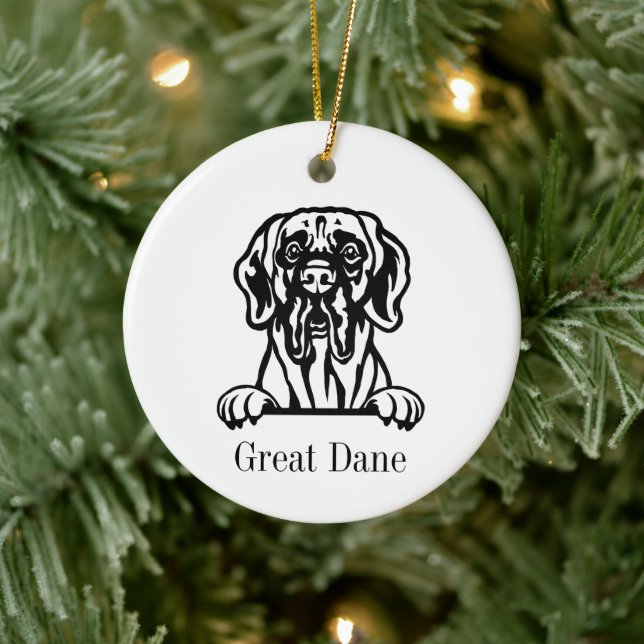 Great Dane Hund Personalisierten Haustier Ornament (Baum)