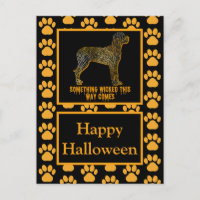 Great Dane Hund Silhouette Happy Halloween