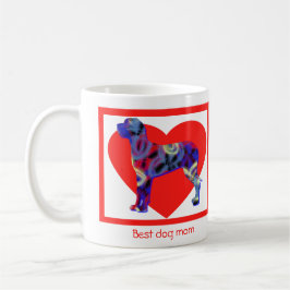 Great Dane Hund Valentinstag Rotes Herz Kaffeetasse
