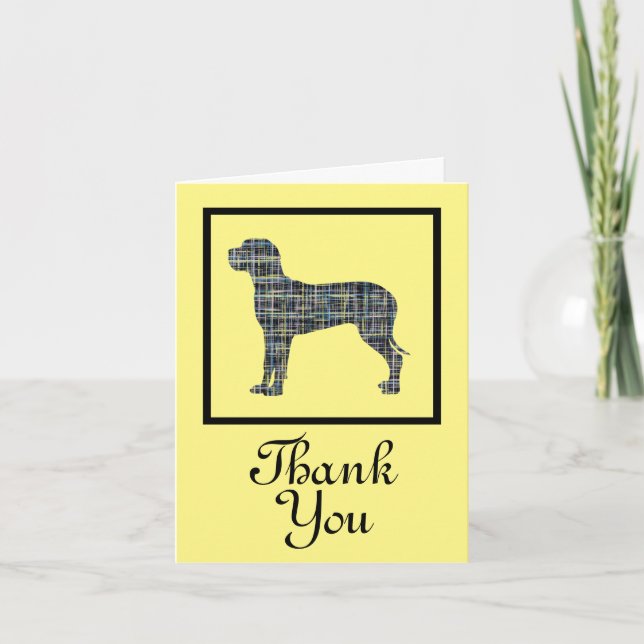 Great Dane Hund Vielen Dank Grußkarte Karte (Vorderseite)