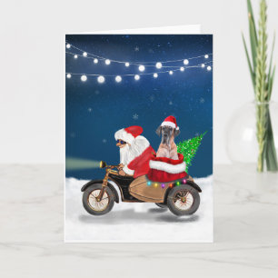 Great Dane Hund Weihnachten Santa Claus  Karte