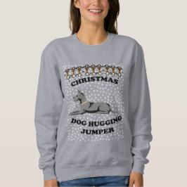 Great Dane Hund Weihnachts-Hund umarmt Sweatshirt
