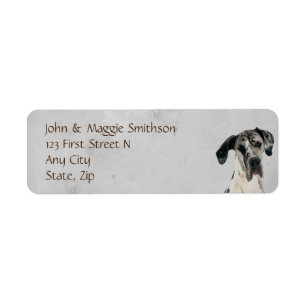 Great Dane Hunde Tier Label