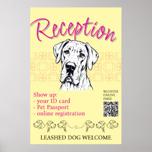 Great Dane Hundeausstellung Willkommen Poster