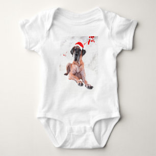 Great Dane Hundehut Merry Christmas Baby Strampler