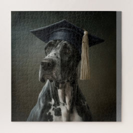 Great Dane in A Grad Hat