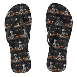 Great Dane Kürbisse Halloween Grusel Flip Flops