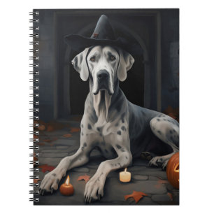 Great Dane Kürbisse Halloween Grusel Flip Notizblock