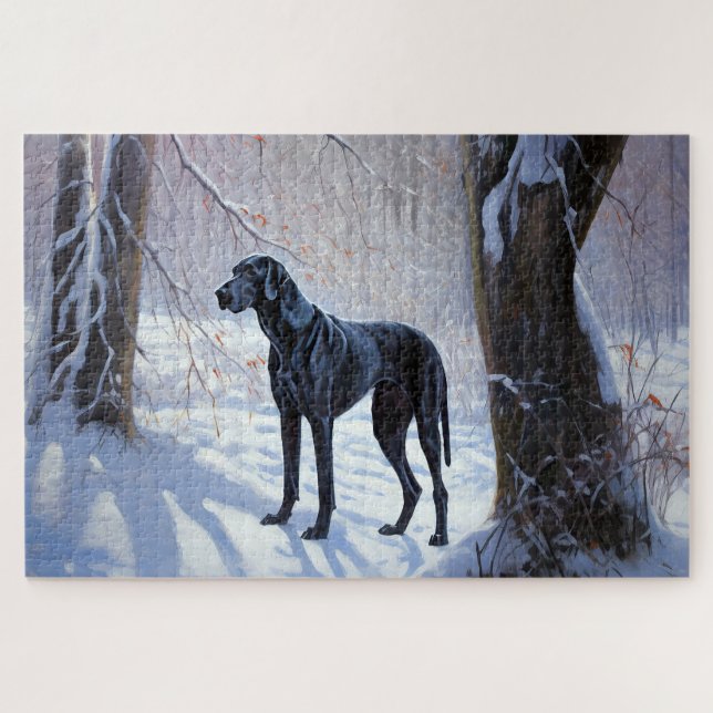 Great Dane Let it Schnee Weihnachten (Horizontal)