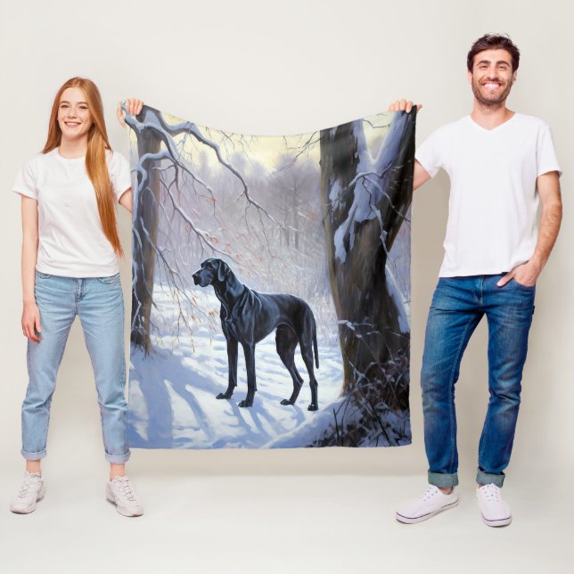 Great Dane Let it Schnee Weihnachten Fleecedecke (Beispiel)