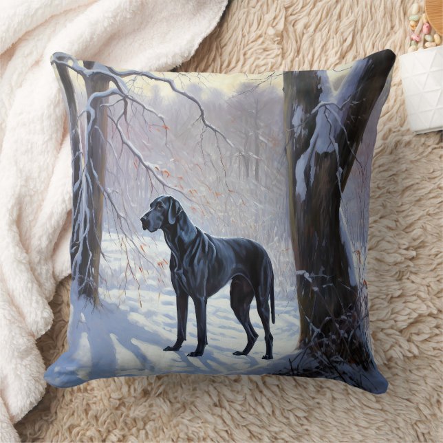 Great Dane Let it Schnee Weihnachten Kissen (Decke)
