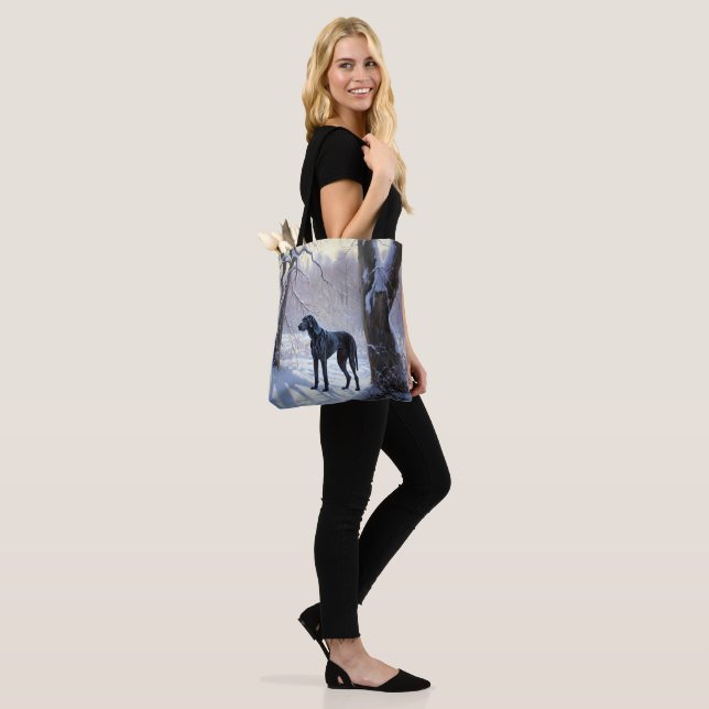 Great Dane Let it Schnee Weihnachten Tasche (Am Model)