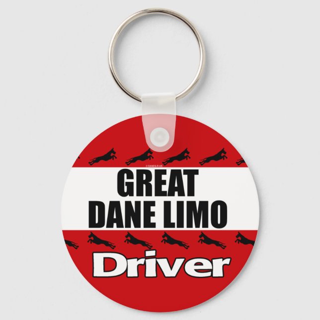 Great Dane Limo Driver Schlüsselanhänger (Vorderseite)