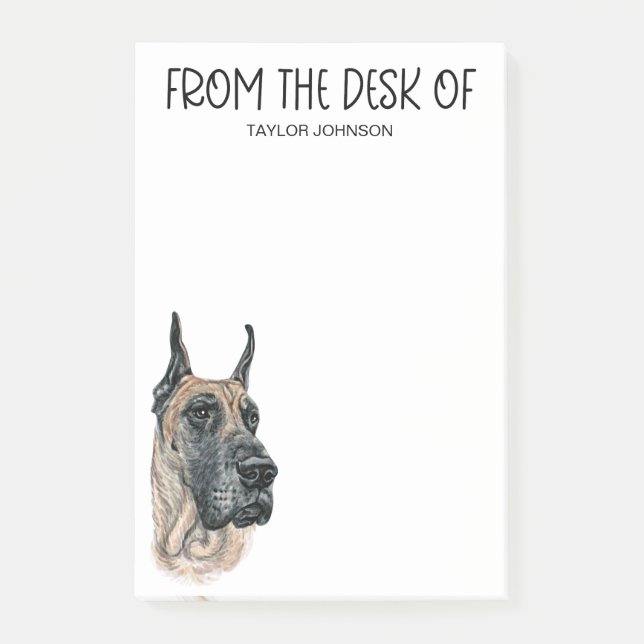 Great Dane Lover Post-it Klebezettel (Vorderseite)