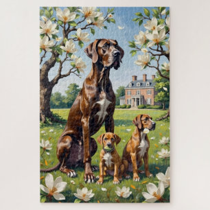 Great Dane Magnolie Garten Kunst