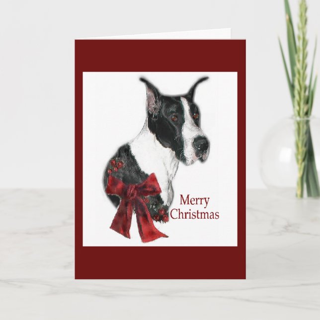 Great Dane Mantle Christmas Geschenke Feiertagskarte (Vorderseite)