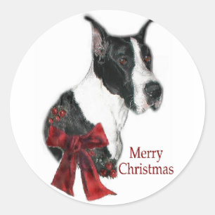 Great Dane Mantle Christmas Geschenke Runder Aufkleber