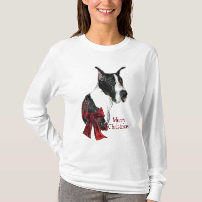 Great Dane Mantle Christmas Geschenke T-Shirt (Vorderseite)
