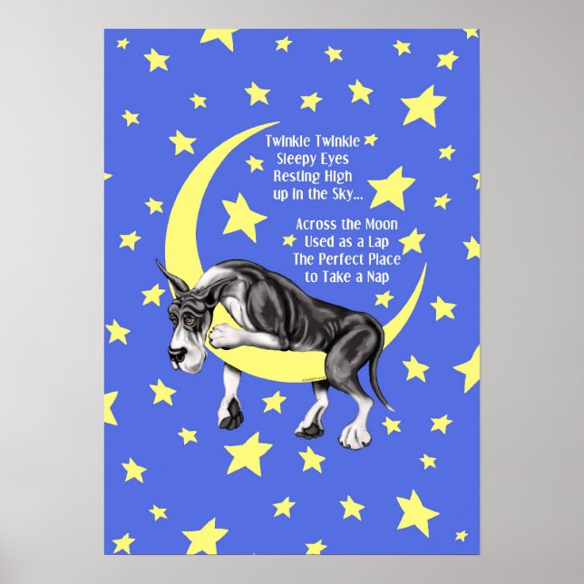 Great Dane Mantle Twinkle Poster (Vorne)