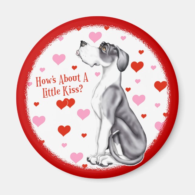 Great Dane Mantle UC Kiss Magnet (Vorne)