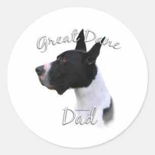 Great Dane (mantle) Vater 2 Runder Aufkleber