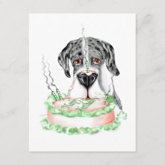 Great Dane Merle UC Geburtstagskuchen Einladung