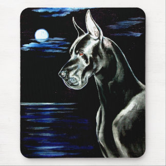 Great Dane Mouse Pad - Dunkler Mond Mousepad
