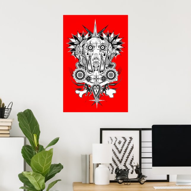 Great Dane Musterposter Poster (Heimbüro)