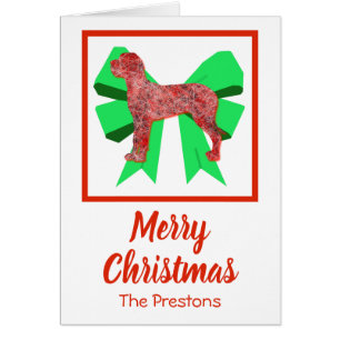Great Dane Niedliche Weihnachtshunde Bow Card