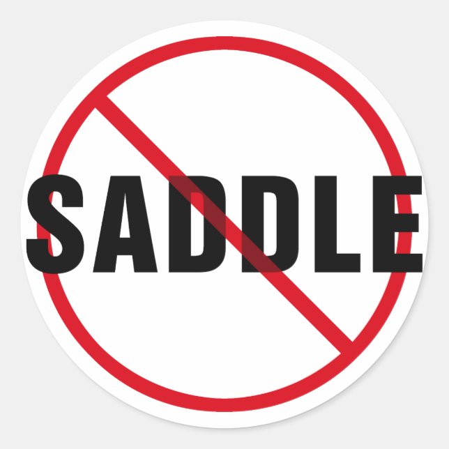 Great Dane No Saddle Runder Aufkleber (Vorderseite)