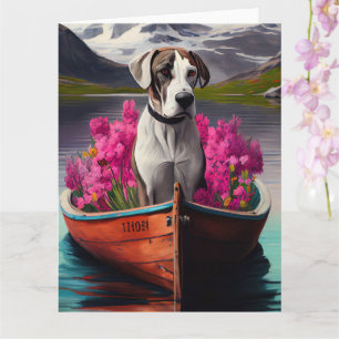 Great Dane on a Paddle: Ein Landschaftliches Abent Karte
