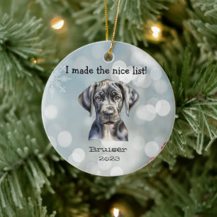 "Great Dane" Ornement de Noël pour animaux de comp
