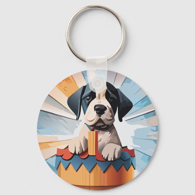 Great Dane Owner Schlüsselanhänger (Vorderseite)