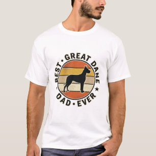Great Dane Papa Vintage-Sonnenuntergang-Hunde-Lieb T-Shirt