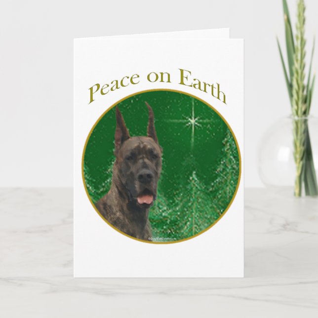 Great Dane Peace Feiertagskarte (Vorderseite)