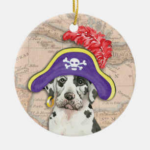 Great Dane Pirate Keramikornament