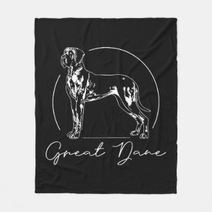 Great Dane Portrait Hund Mama Fleecedecke