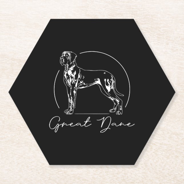 Great Dane Portrait Hund Mama Untersetzer (Vorderseite)