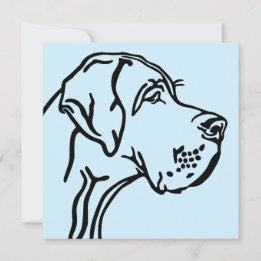Great Dane Portrait Karte