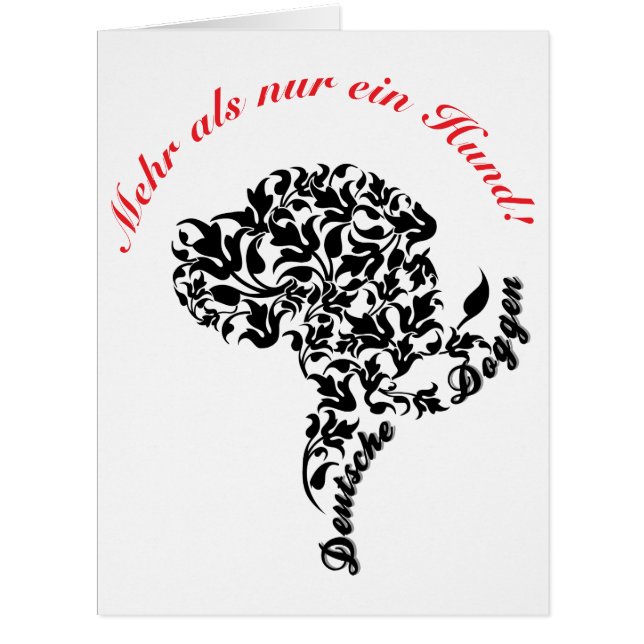 Great Dane-Porträt aus Blättern  (Vorderseite)