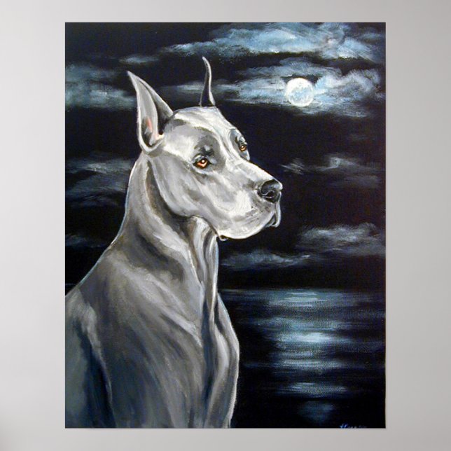 Great Dane Print - Blue Dane Poster (Vorne)