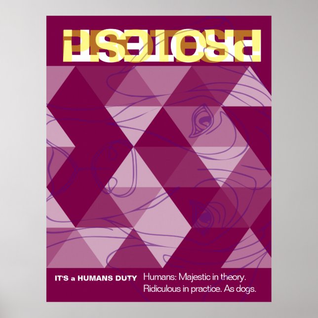 Great Dane Protestplakat Poster (Vorne)