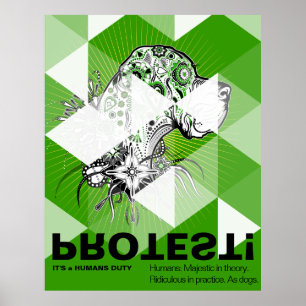 Great Dane Protestplakat Poster