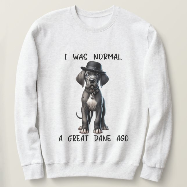 Great Dane Puppy Funny Sweatshirt (Design vorne)
