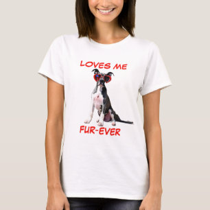 Great Dane Red Heart Heart Shaped Sunglasses T-Shi T-Shirt