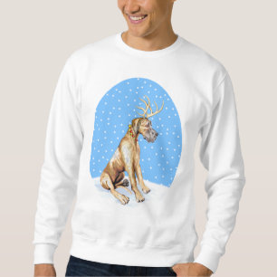Great Dane Reindeer Christmas Brindle UC Sweatshirt