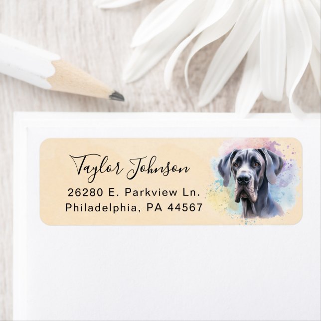 Great Dane Return Address Label (Insitu)
