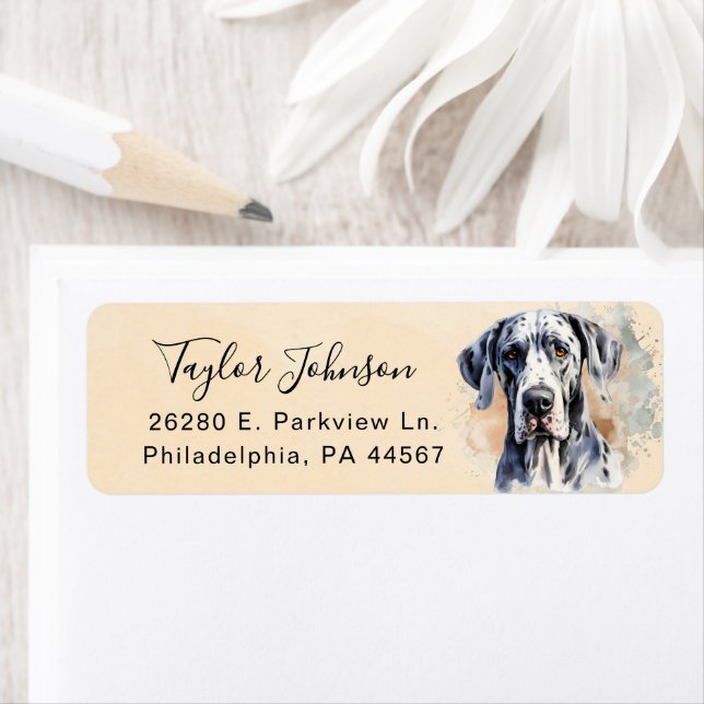 Great Dane Return Address Label (Insitu)